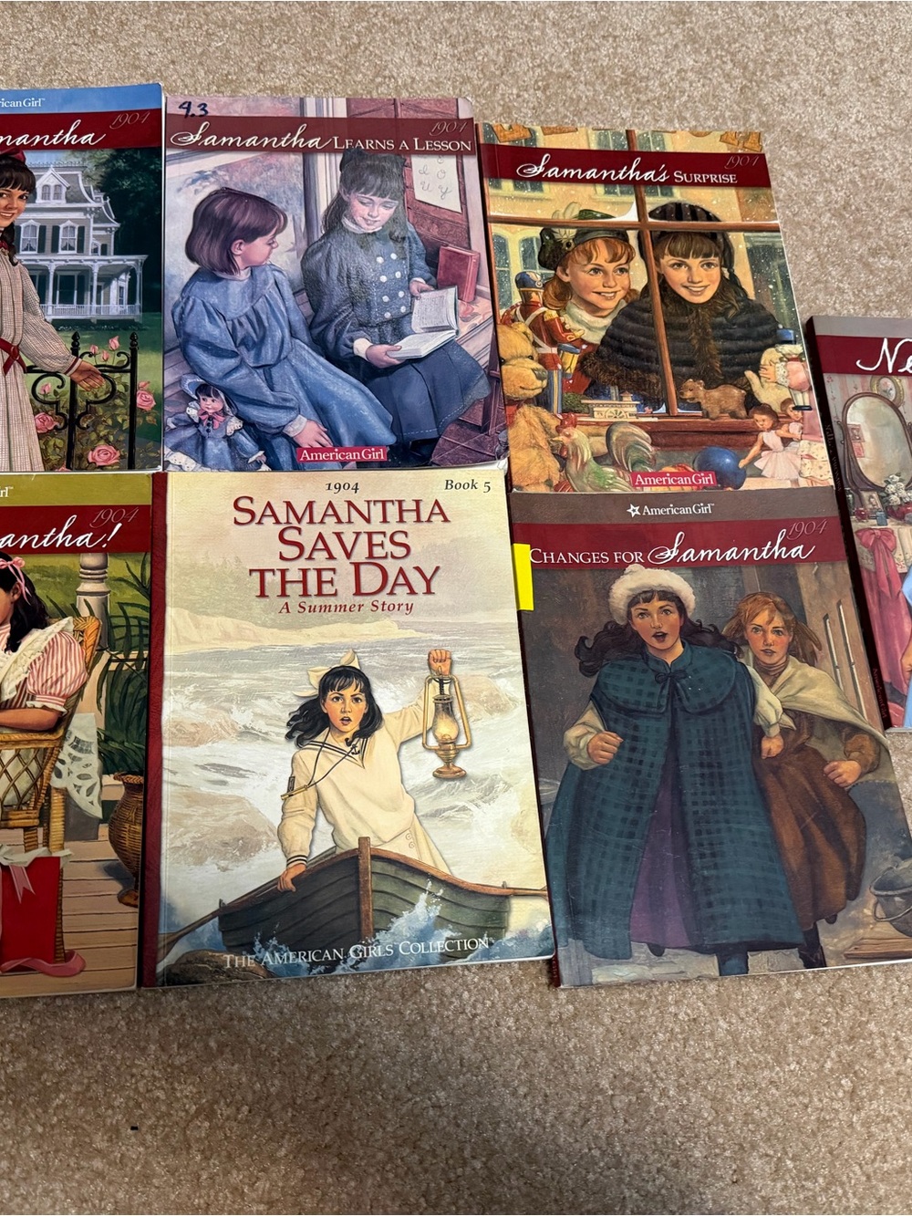 Lot of 7 paperback American Girl Samantha complete set 1-6 & bonus book
